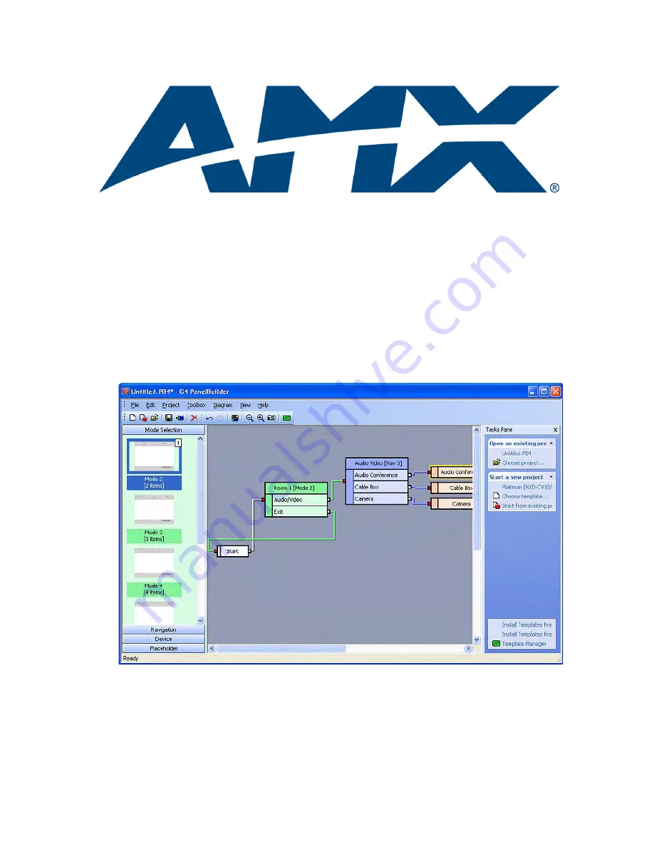 AMX Modero NXD-1500VG Operation/Reference Manual Download Page 1