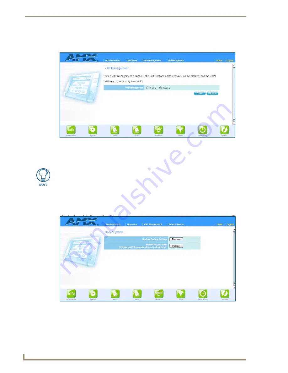 AMX NXA-WAP250G Operation/Reference Manual Download Page 36