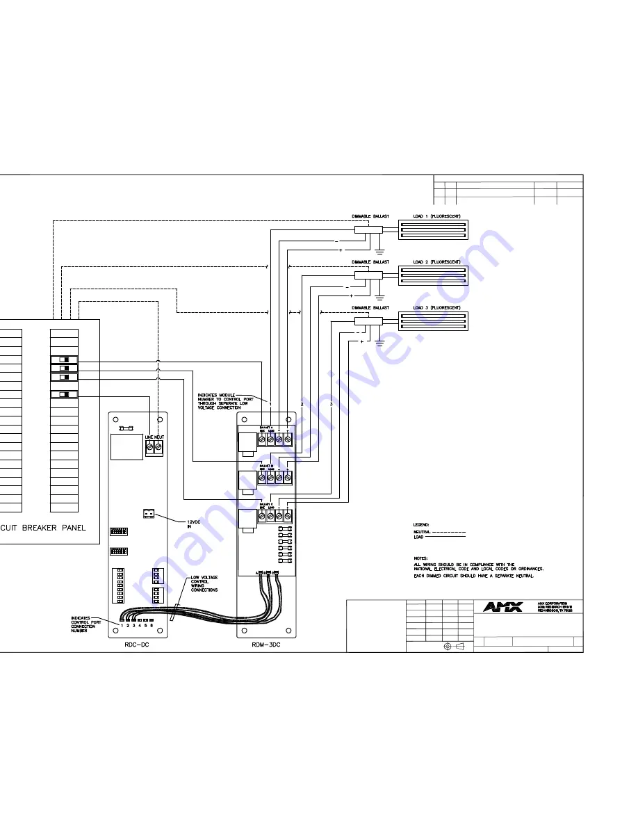 AMX RDM-3DC Schematic Diagram Download Page 1