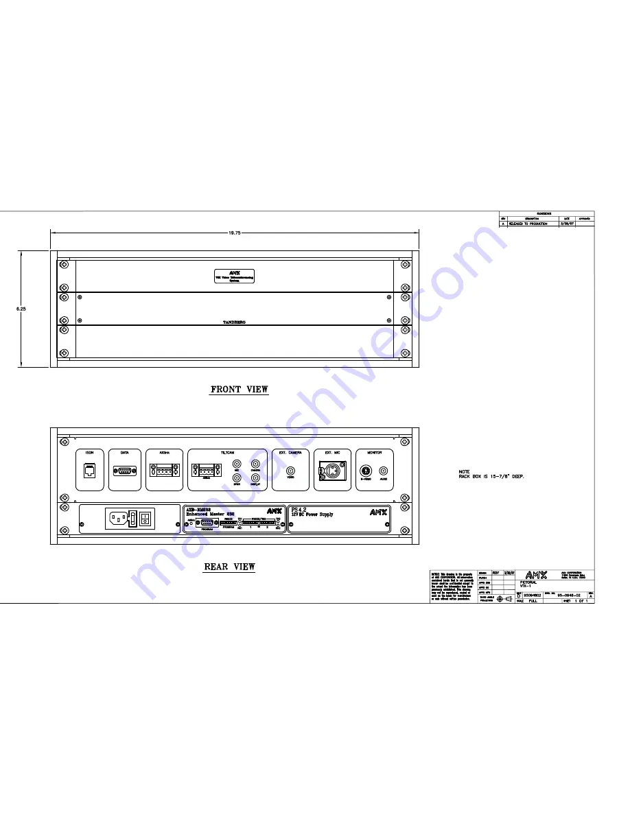 AMX VTX-1 Schematic Diagram Download Page 1