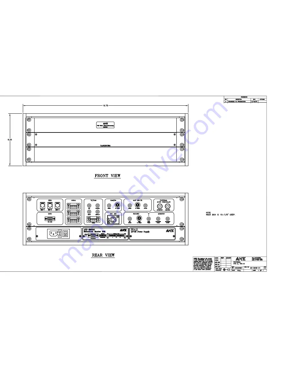 AMX VTX-2 Schematic Diagram Download Page 1