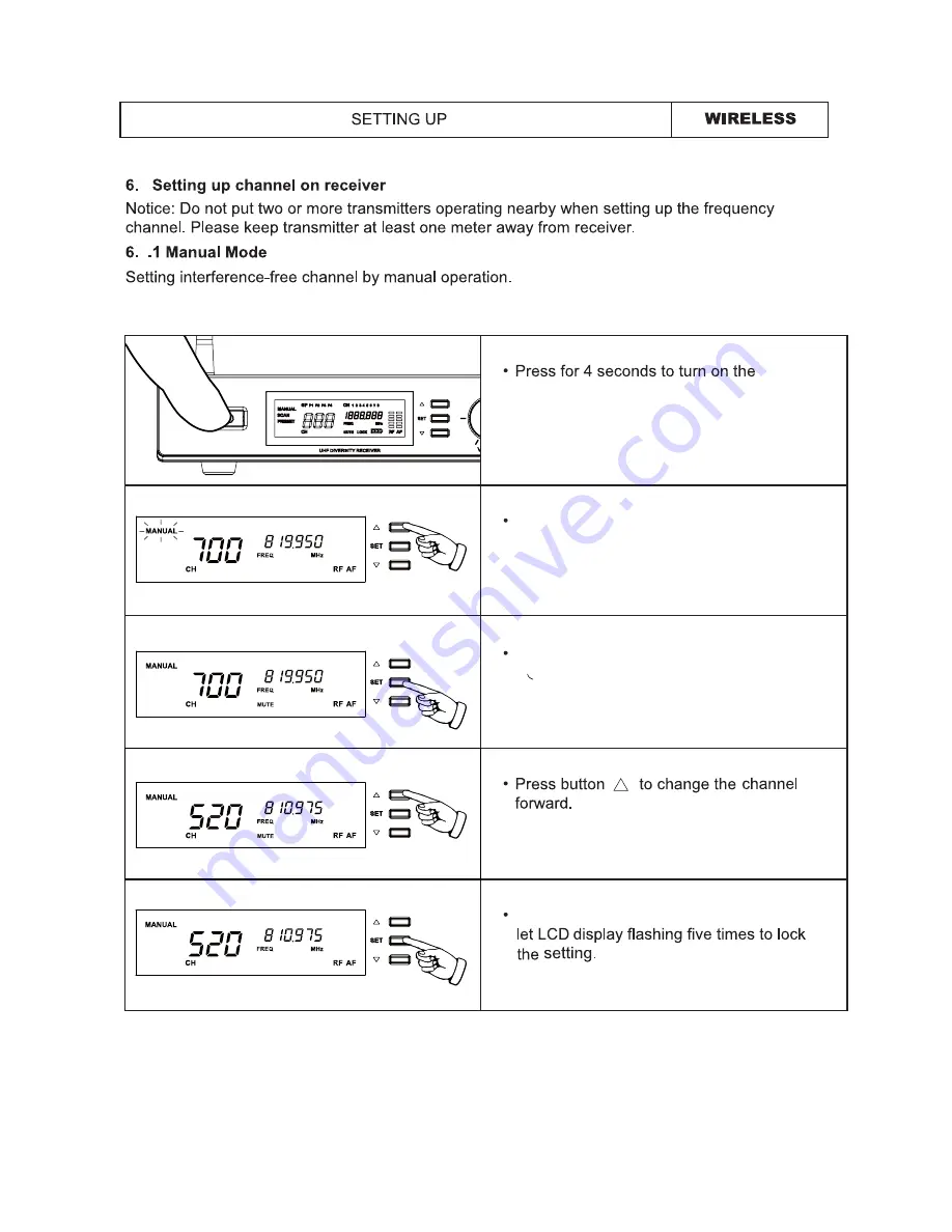 Anchor UHF-7000 User Manual Download Page 9