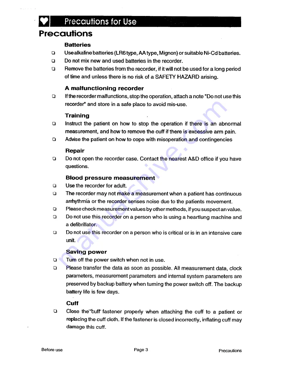 AND TM-2430 Instruction Manual Download Page 5