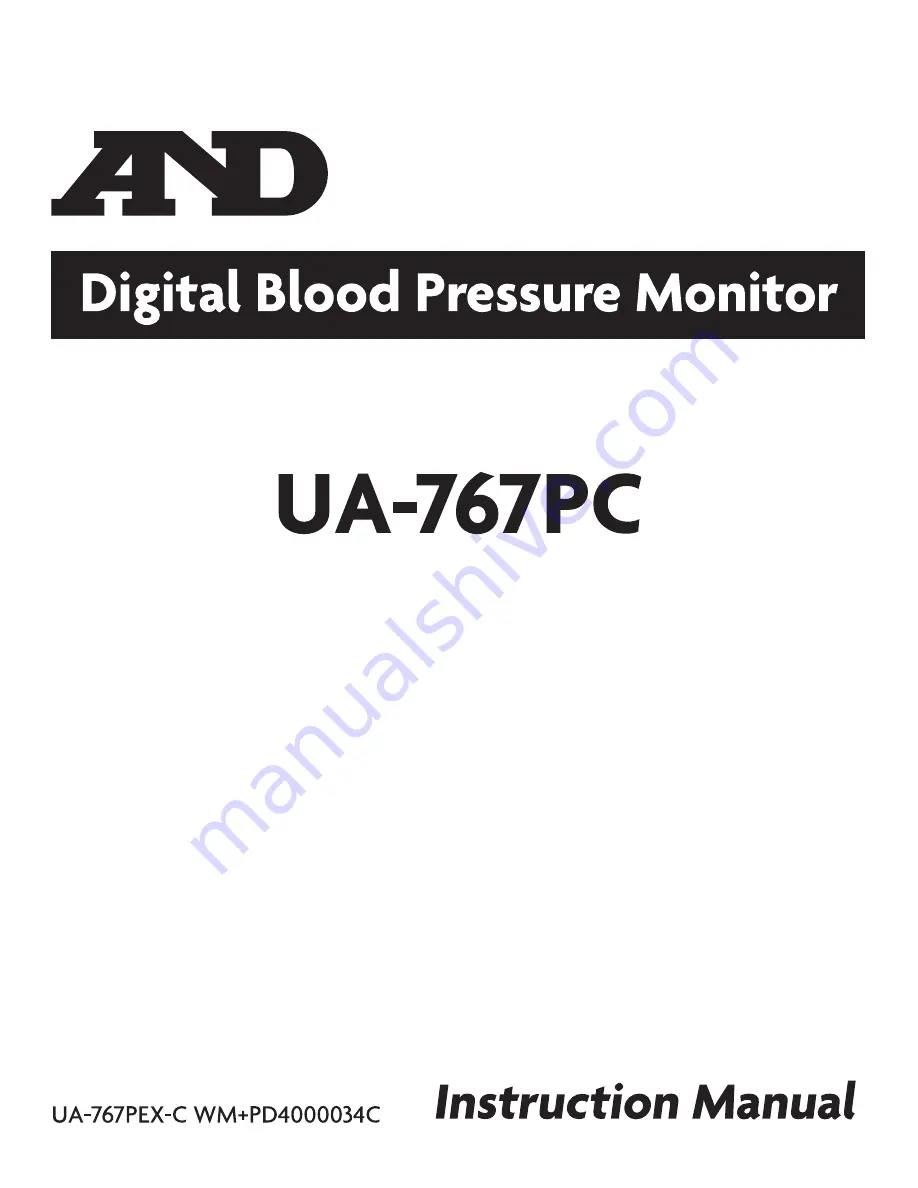 AND UA-767PC Instruction Manual Download Page 1