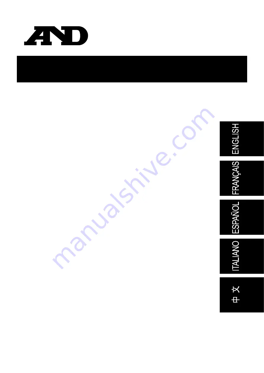 AND UA-767S-W Instruction Manual Download Page 1