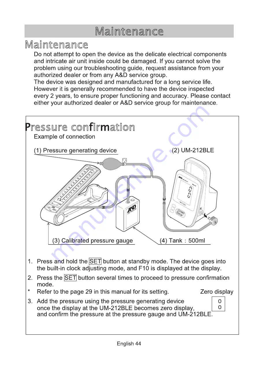 AND UM-212BLE Instruction Manual Download Page 46