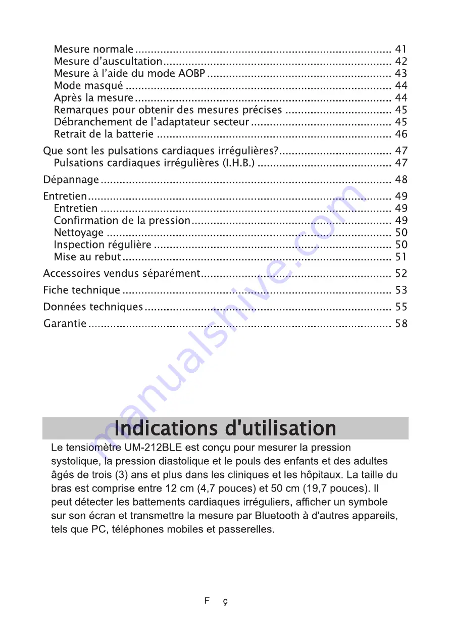 AND UM-212BLE Instruction Manual Download Page 58