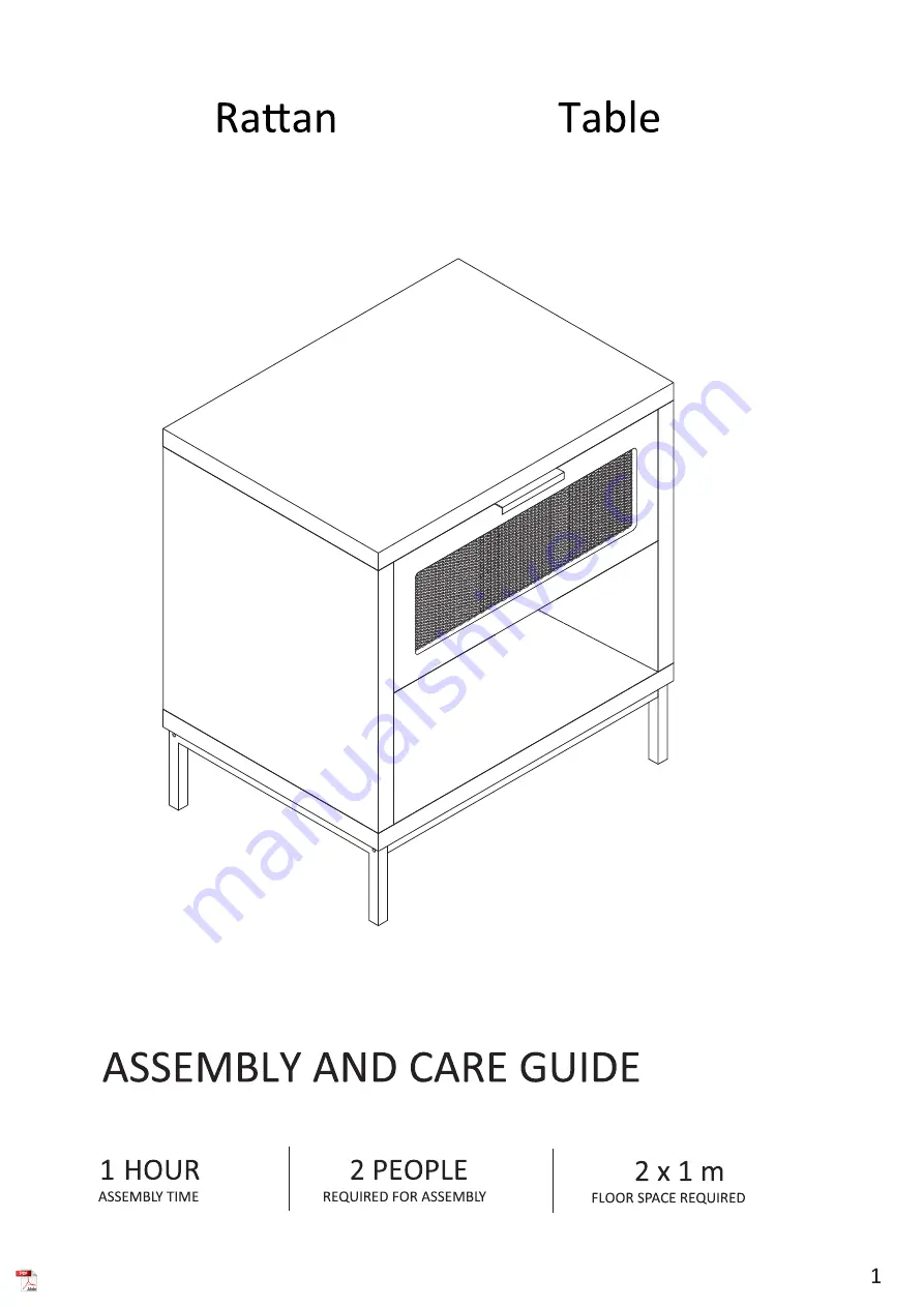 Anmytek H0010 Assembly And Care Manual Download Page 1