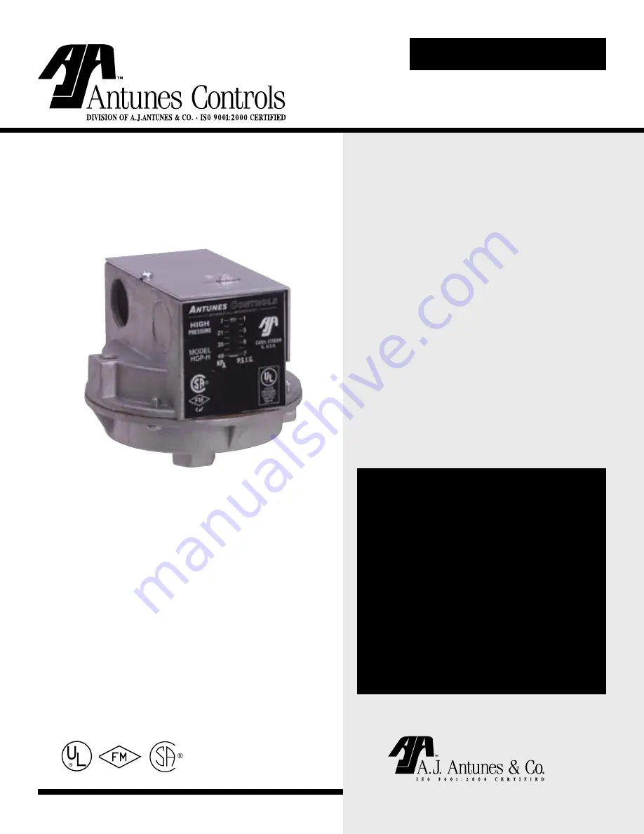 Antunes Controls H Installation Information Download Page 1