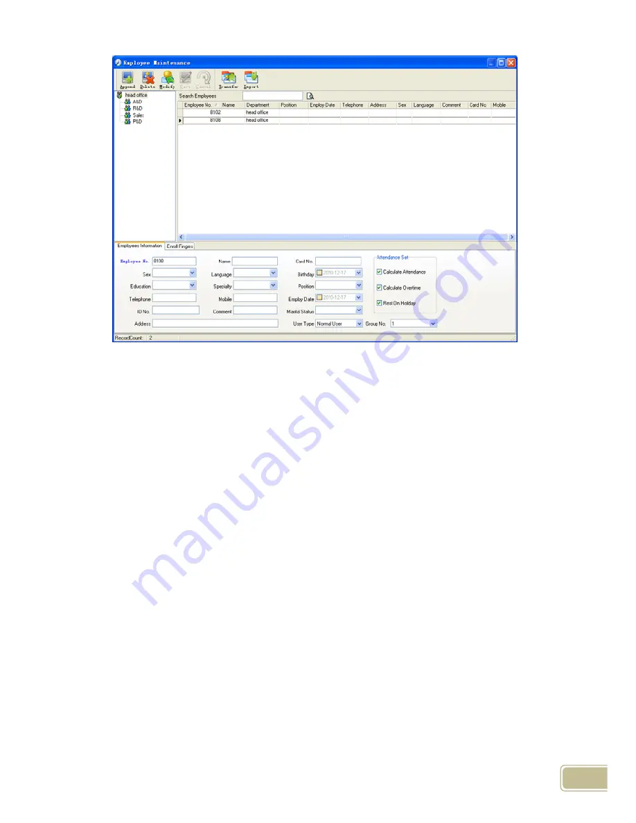 Anviz OC180 User Manual Download Page 80