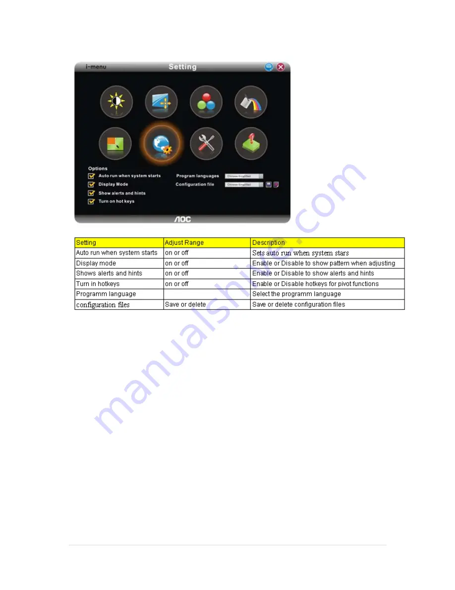 AOC 931Fwa User Manual Download Page 21