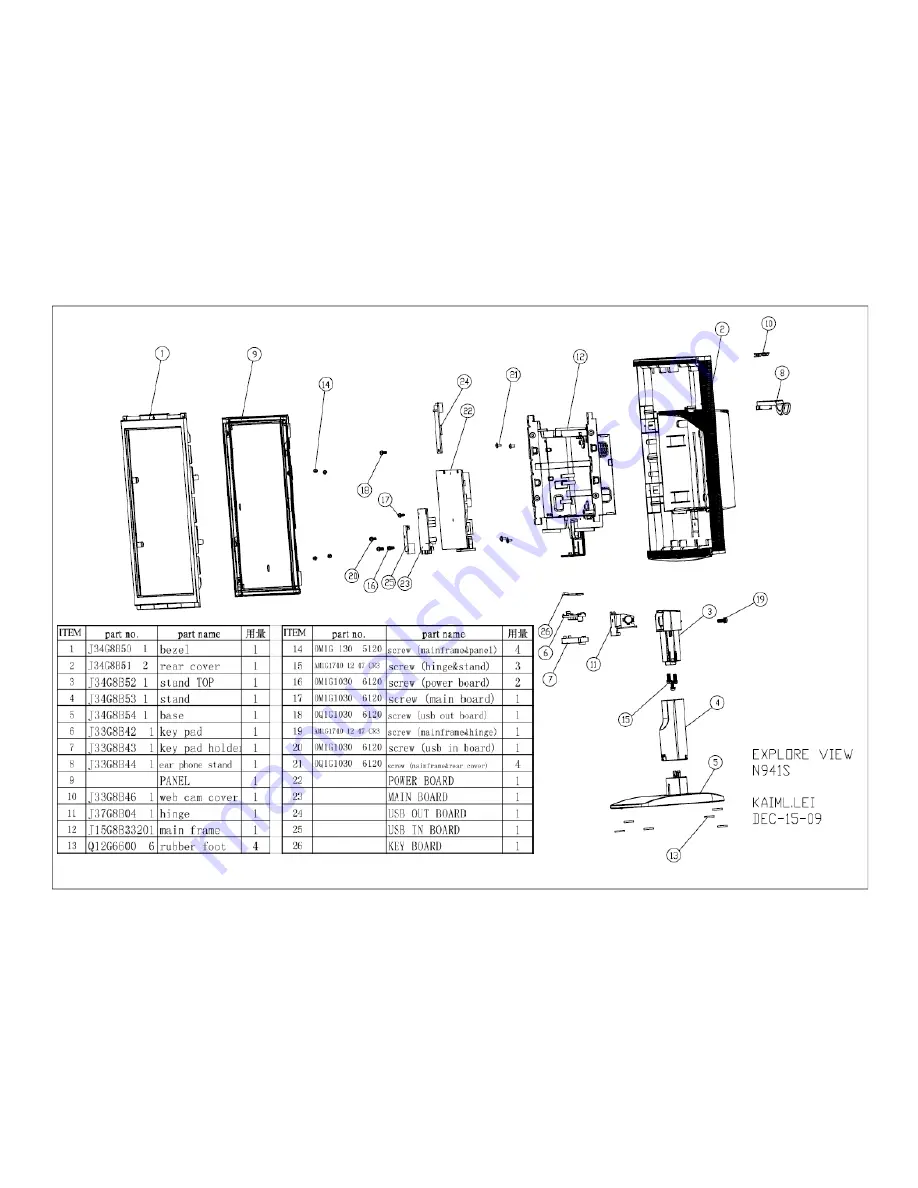 AOC AT2241S Service Manual Download Page 25