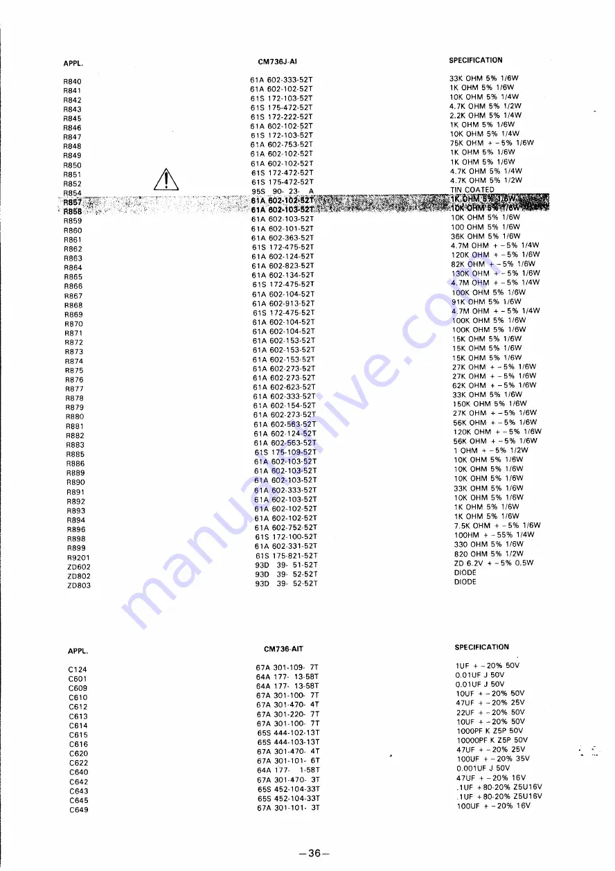 AOC CM-736 Service Manual Download Page 37