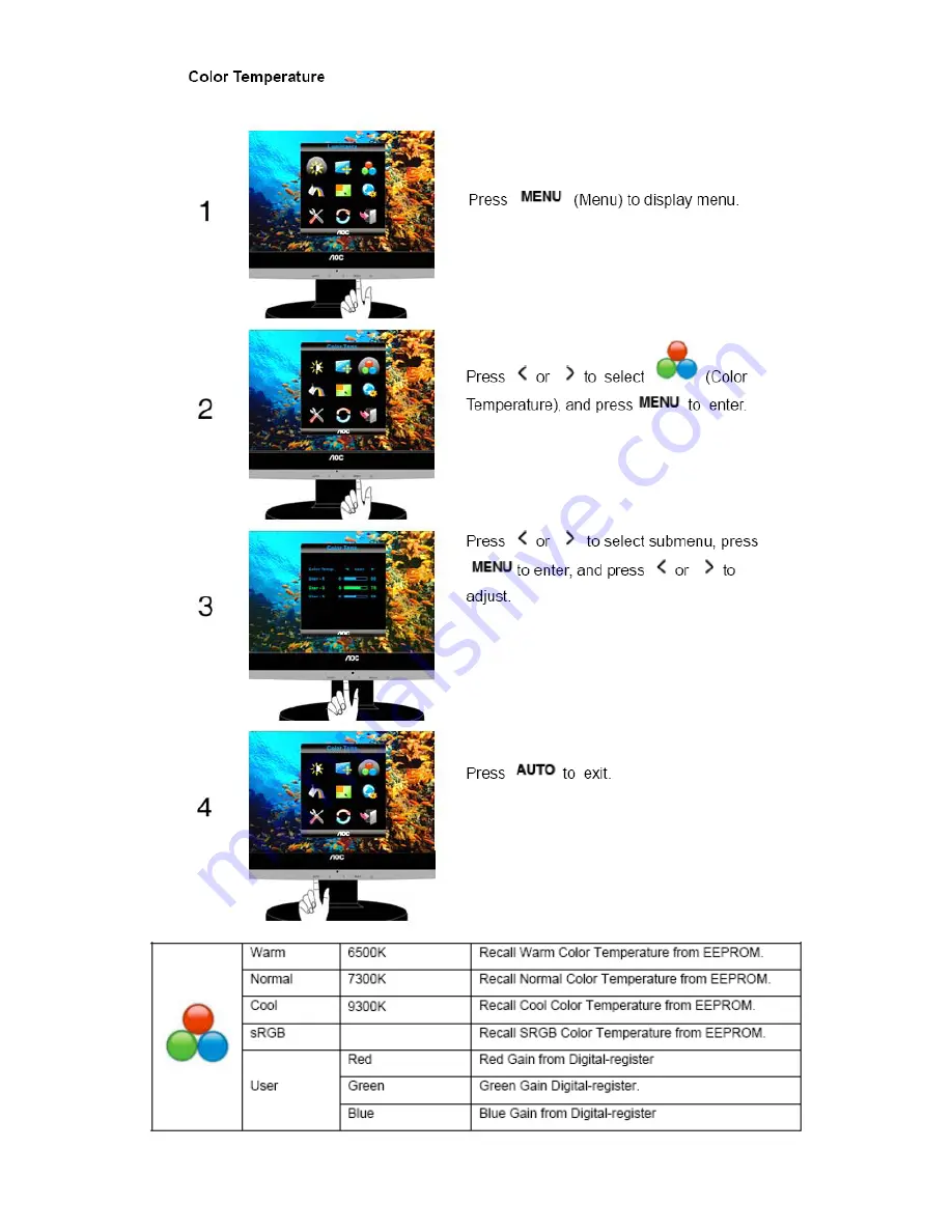 AOC e1620Swb Service Manual Download Page 11