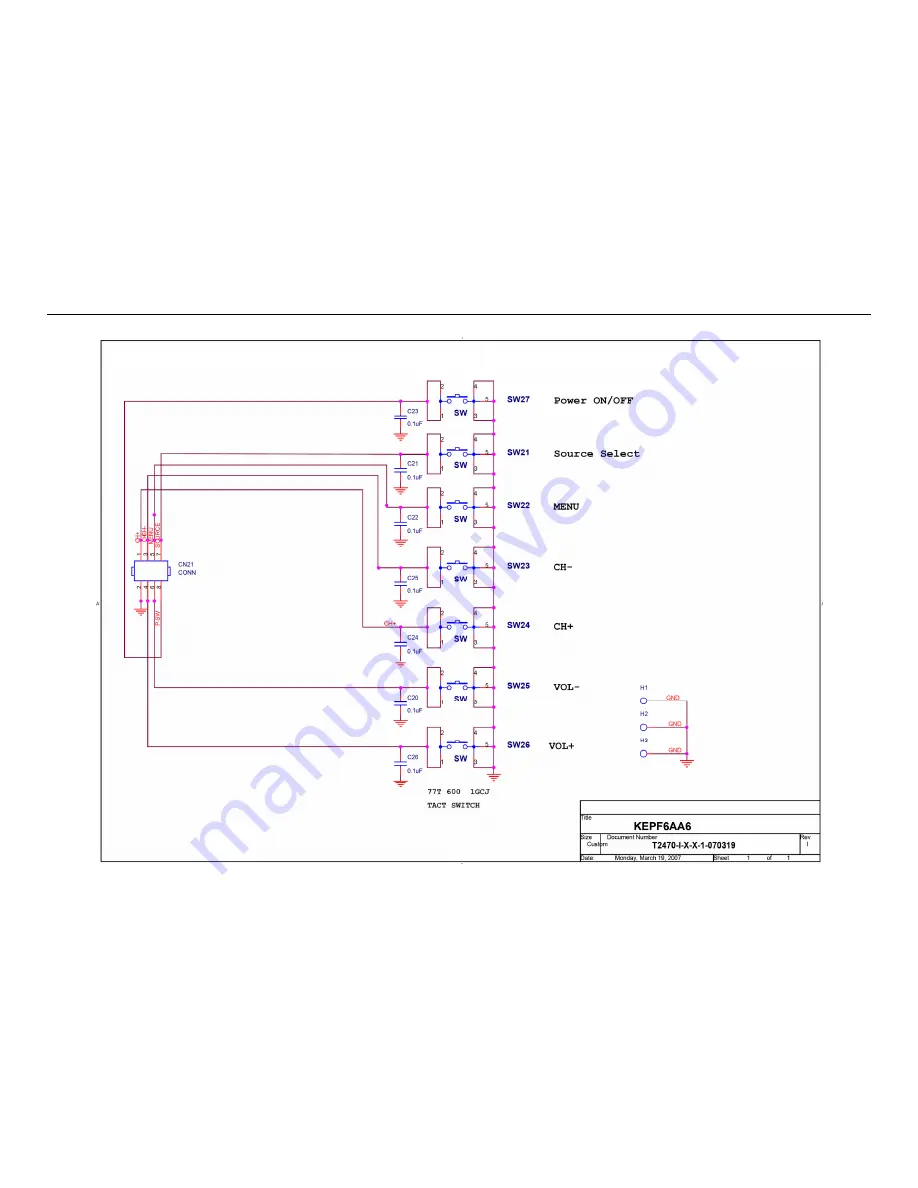 AOC ENVISION L26W661 Service Manual Download Page 51