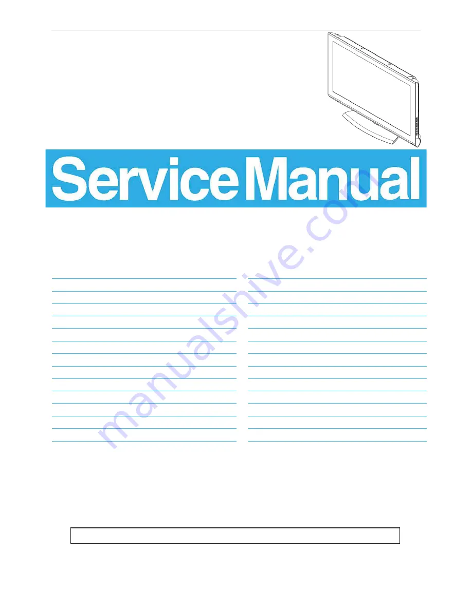 AOC L32H961 Service Manual Download Page 1