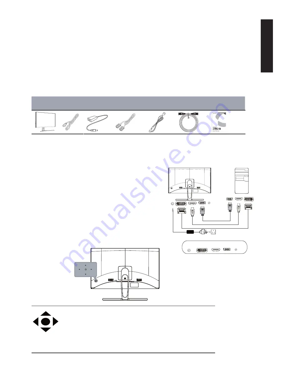 AOpen 27HC1R P Quick Start Manual Download Page 1