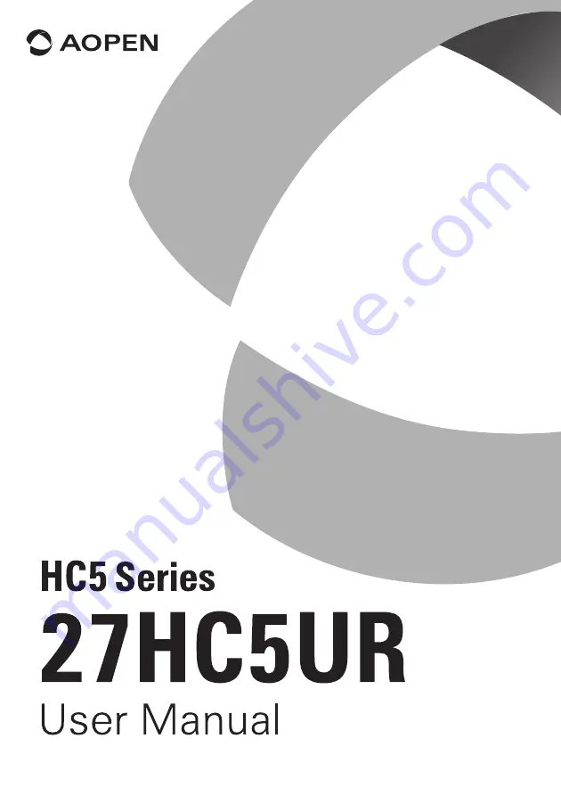 AOpen 27HC5UR User Manual Download Page 1