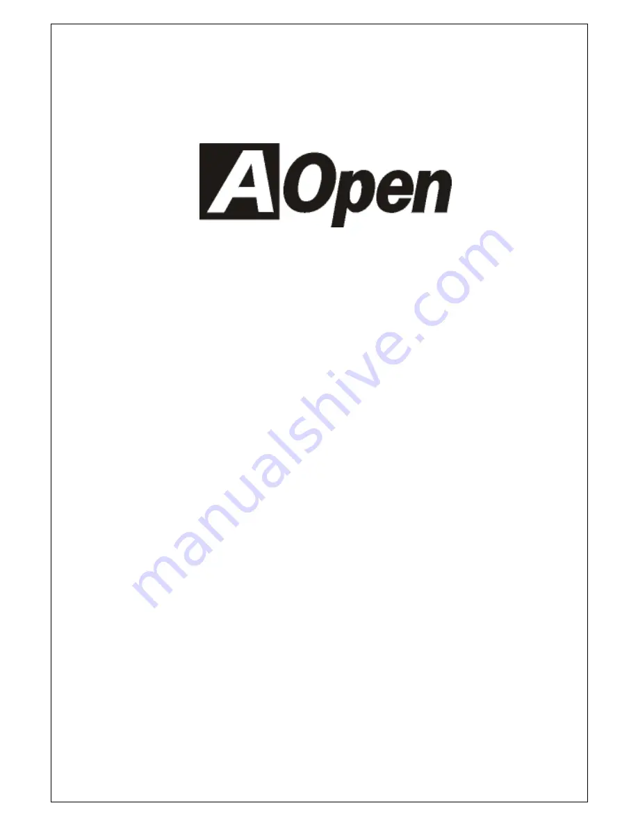 AOpen A70PF Service Manual Download Page 1