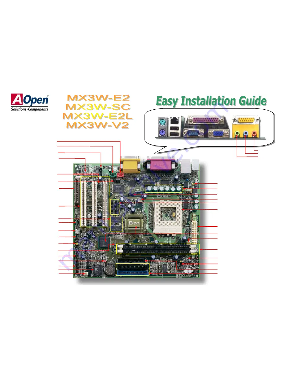 AOpen MX3W-E2 Скачать руководство пользователя страница 1