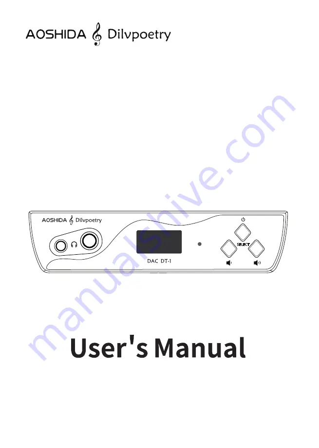 AOSHIDA & Dilvpoetry DAC DT-1 User Manual Download Page 1