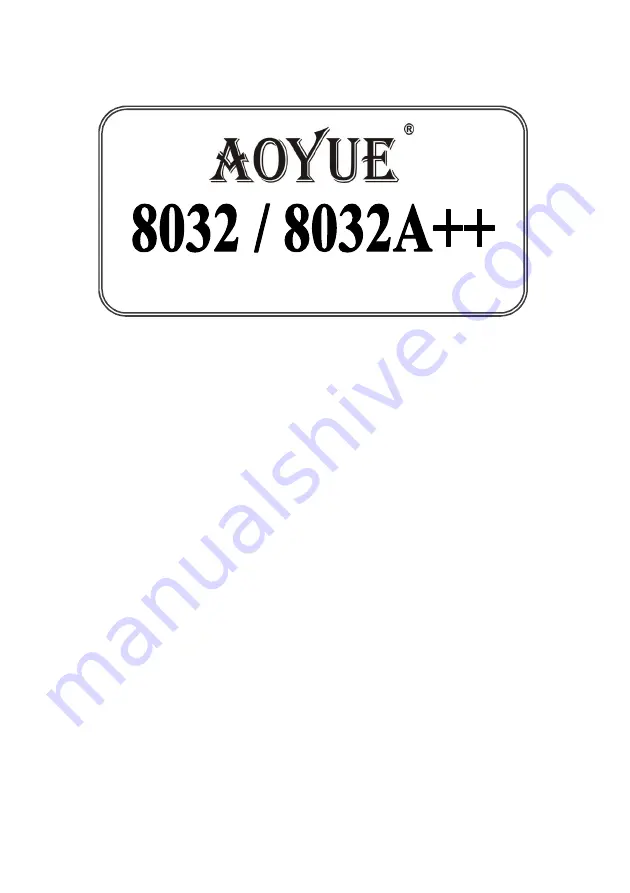 aoyue 8032 Instruction Manual Download Page 1