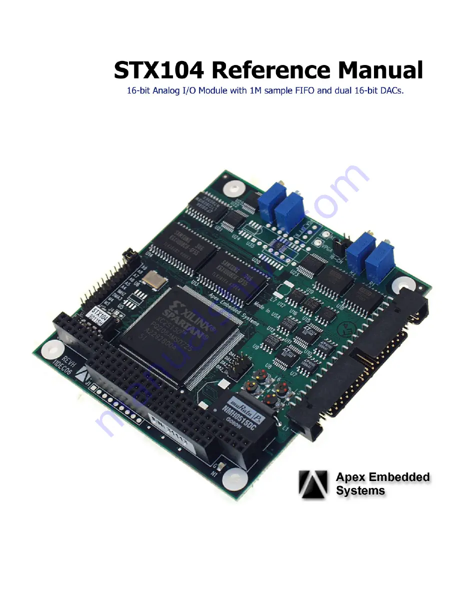 Apex Digital STX104 Reference Manual Download Page 1