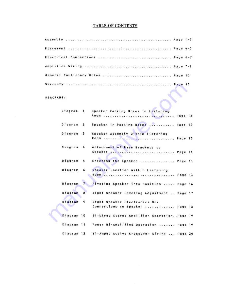 APOGEE ACOUSTICS Diva Owner'S Manual And Assembly Instructions Download Page 3