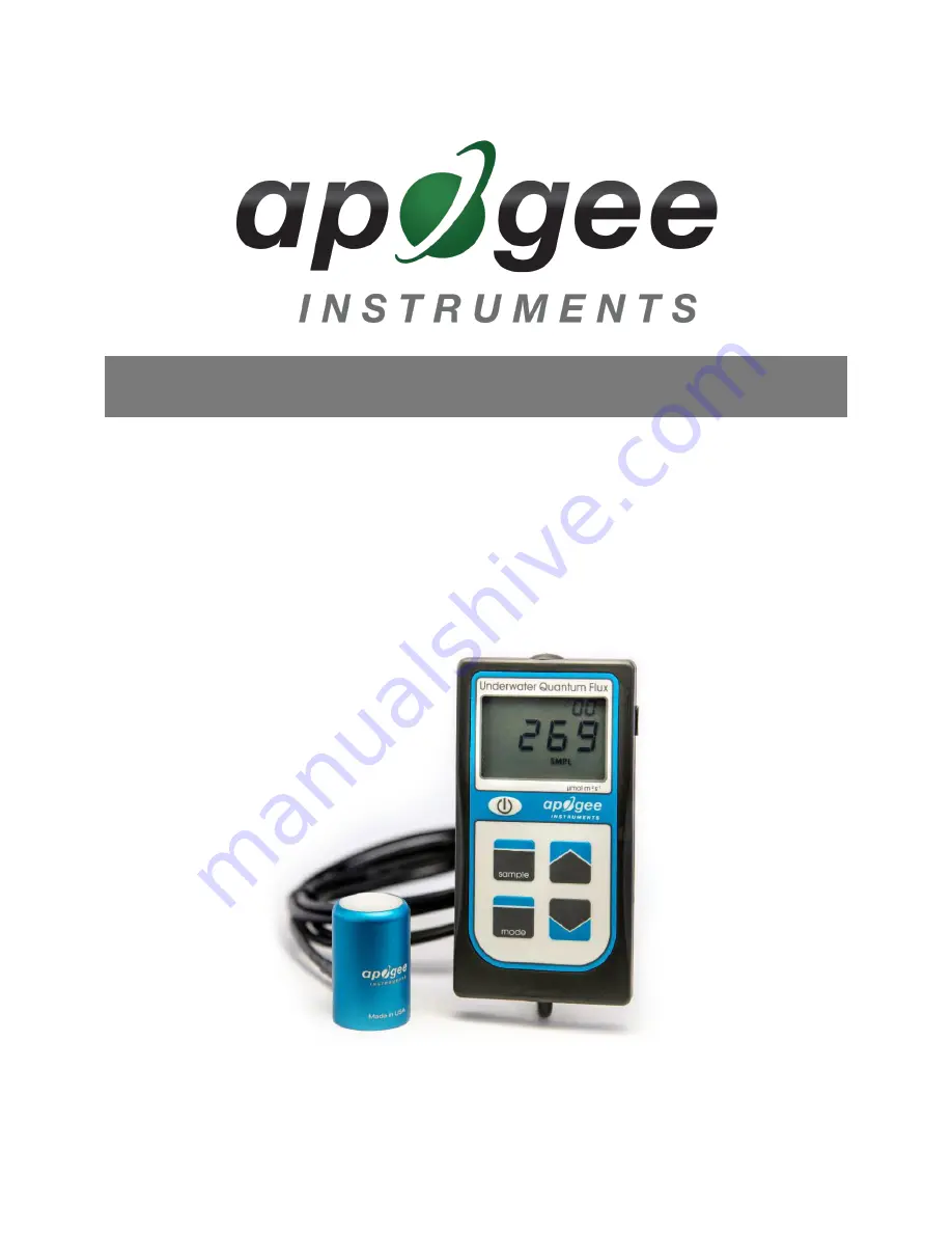 Apogee Instruments MQ-510 Owner'S Manual Download Page 1