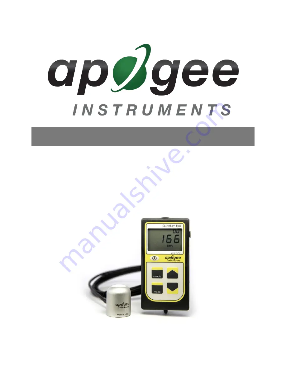 Apogee Instruments MQ-610 Owner'S Manual Download Page 1