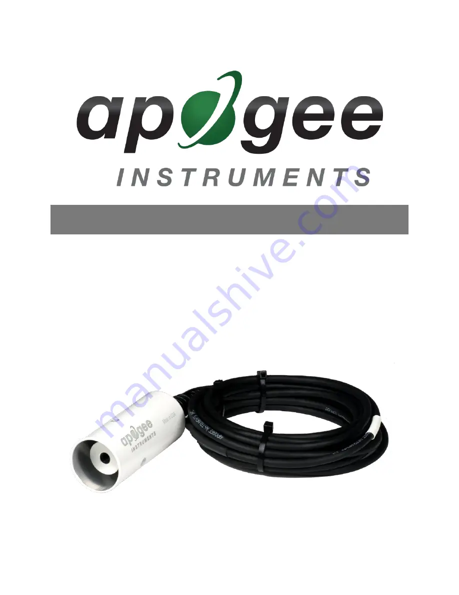 Apogee Instruments SIF-111 Скачать руководство пользователя страница 1