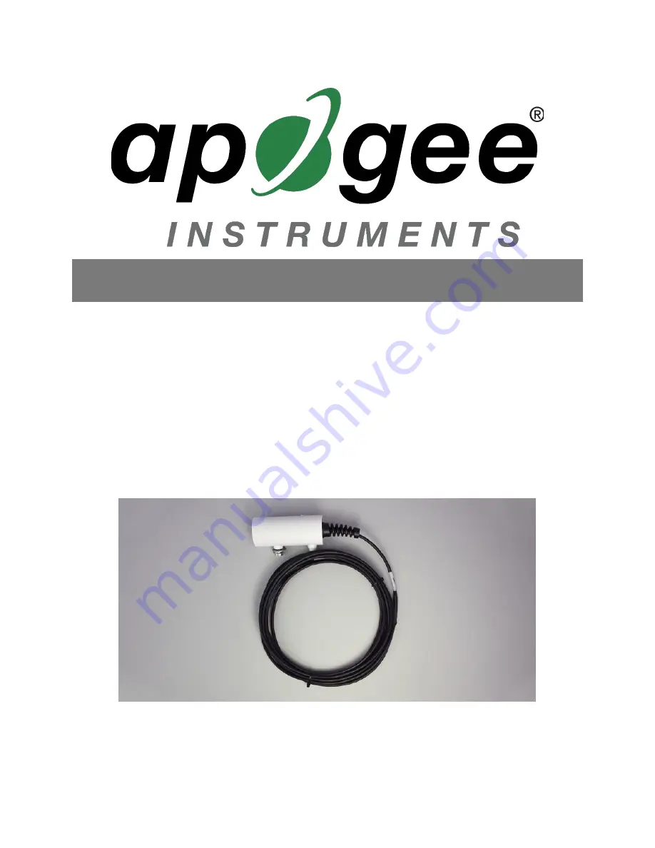 Apogee Instruments SIL-111 Owner'S Manual Download Page 1