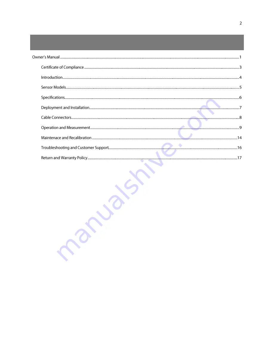 Apogee Instruments SP-522 Owner'S Manual Download Page 2