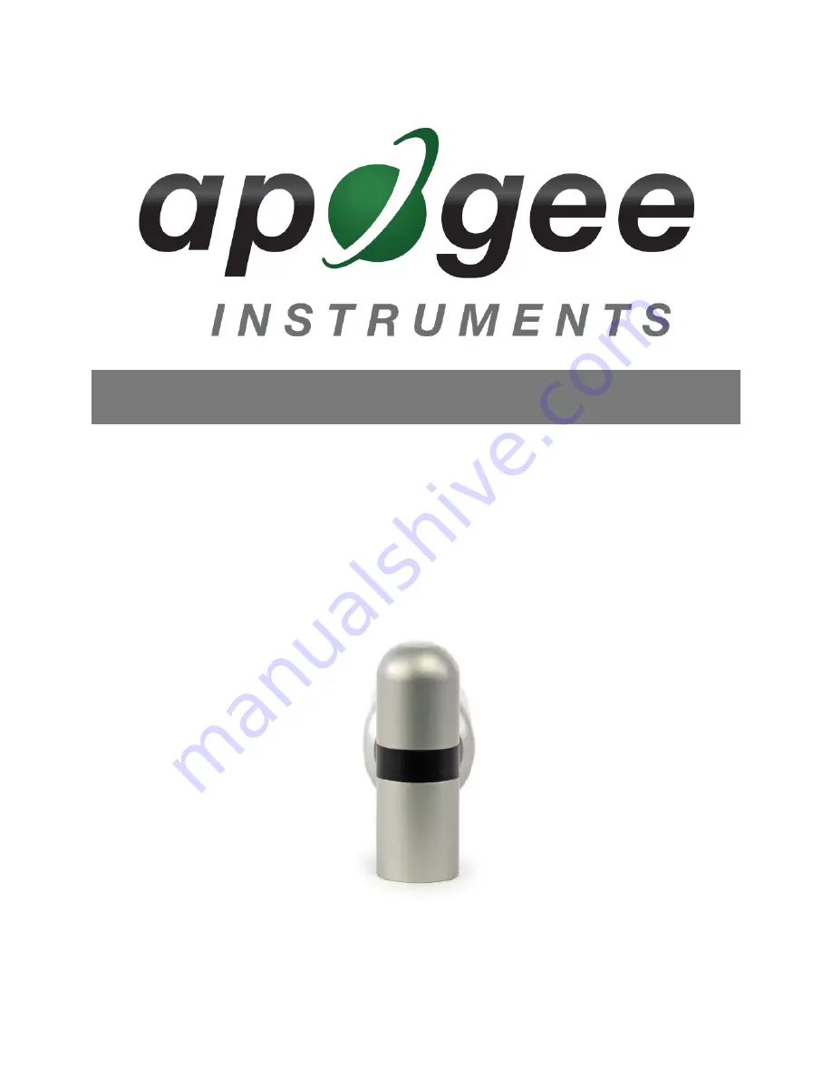 Apogee Instruments SP-722-SS Скачать руководство пользователя страница 1