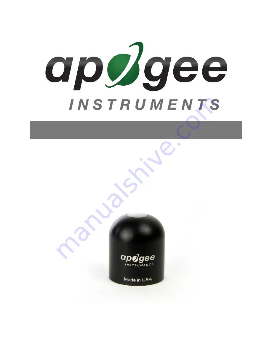 Apogee Instruments SQ-422X Скачать руководство пользователя страница 1