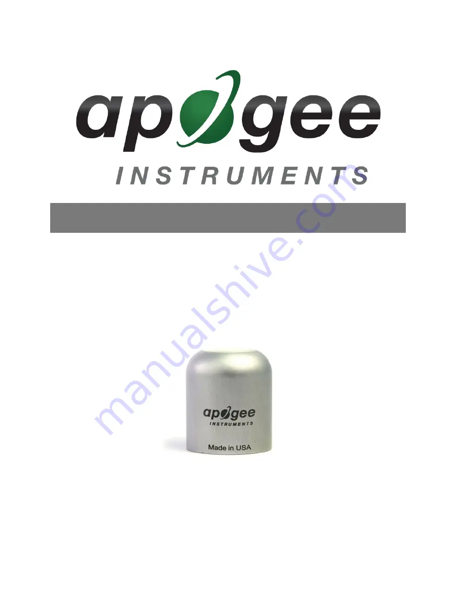 Apogee Instruments SQ-620 Скачать руководство пользователя страница 1