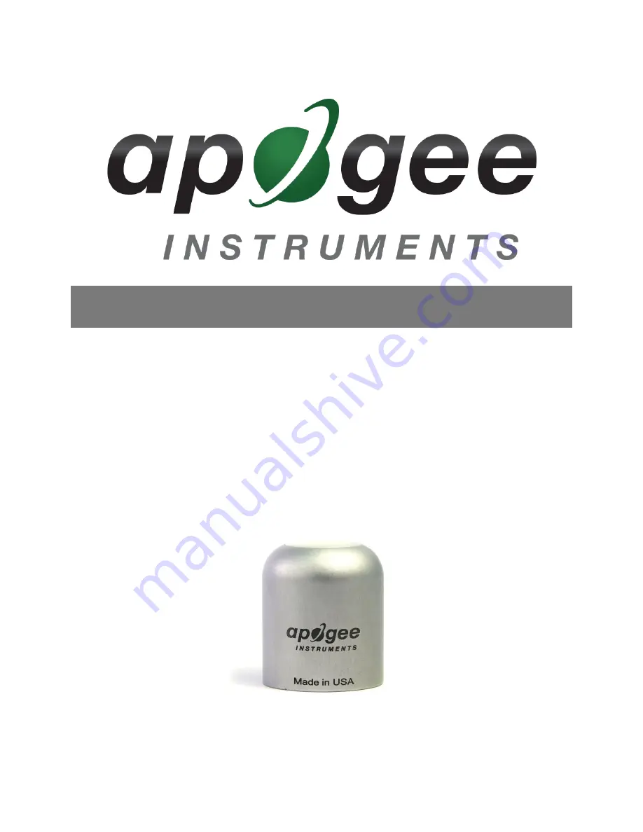 Apogee Instruments SQ-642 Owner'S Manual Download Page 1