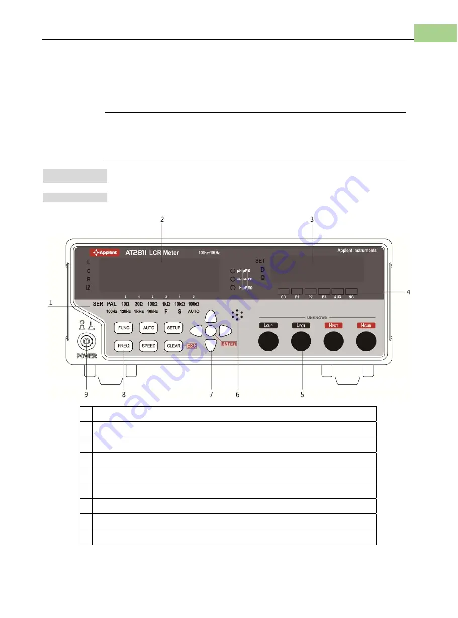 Applent Instruments AT2811 User Manual Download Page 9