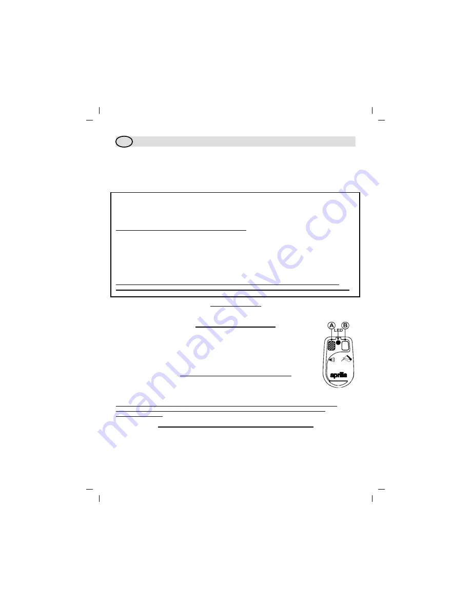 APRILIA ELECTRONIC ALARM - 2007-2008 Скачать руководство пользователя страница 2