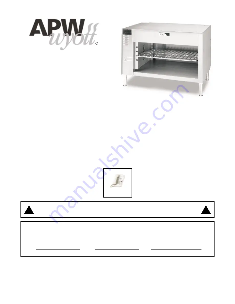 APW Wyott CMC-24 Installation And Operating Instructions Manual Download Page 1