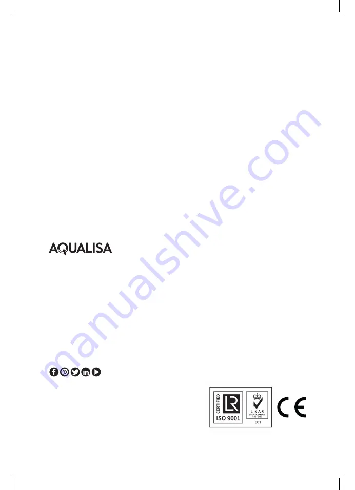 Aqualisa DCV ACY1001 Installation Manual Download Page 12