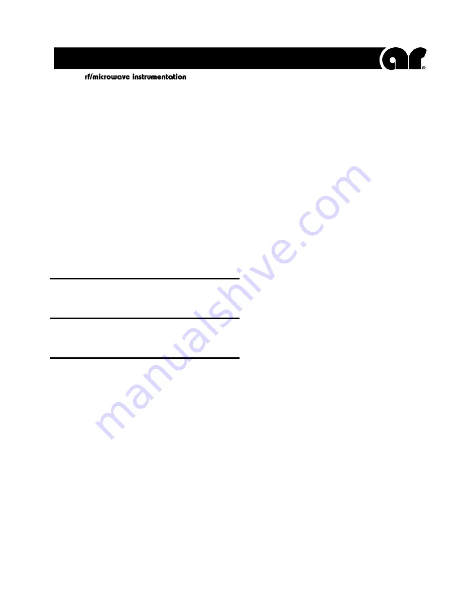 AR 10010475 Operating And Service Manual Download Page 1