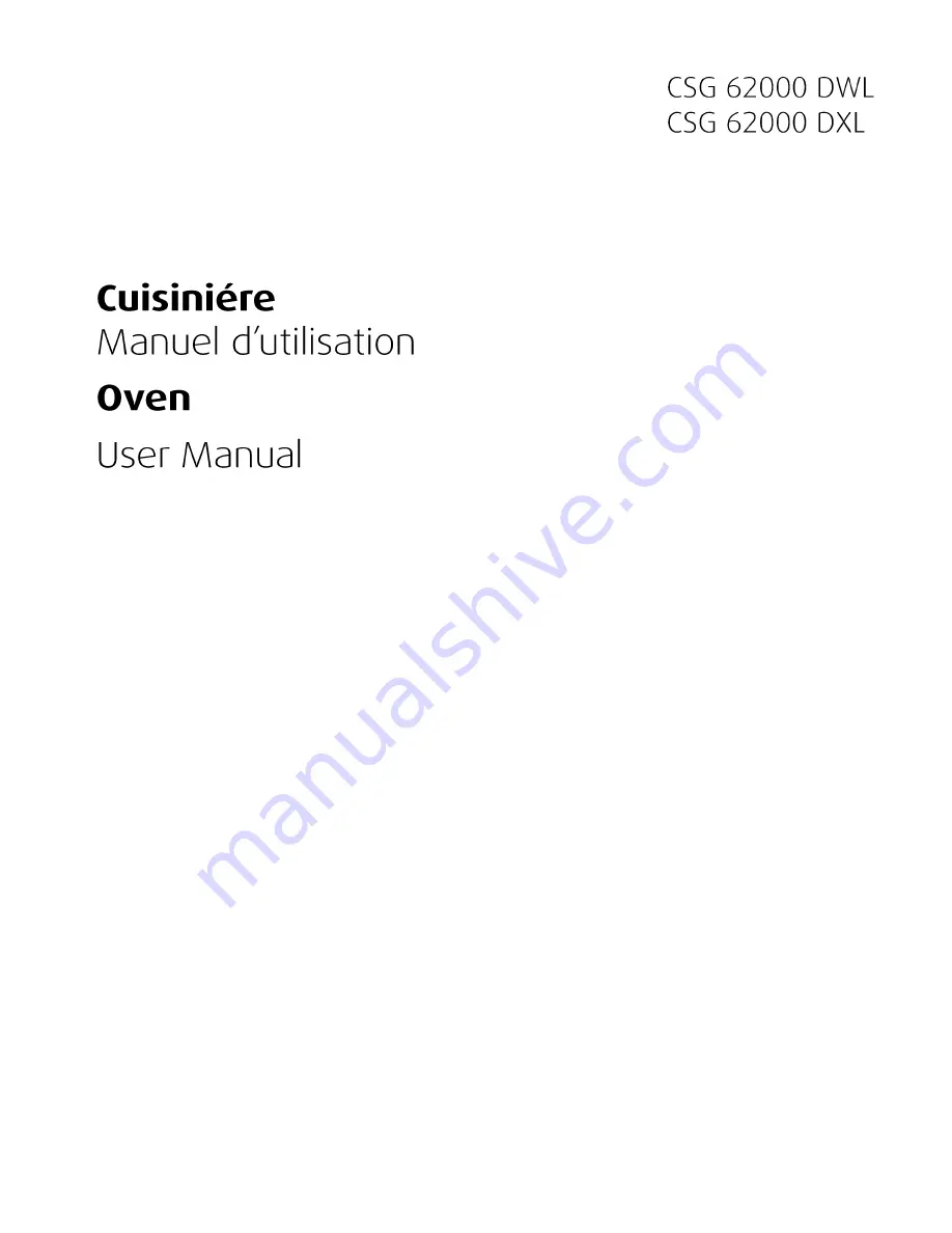 arcelik CSG 62000DWL User Manual Download Page 1