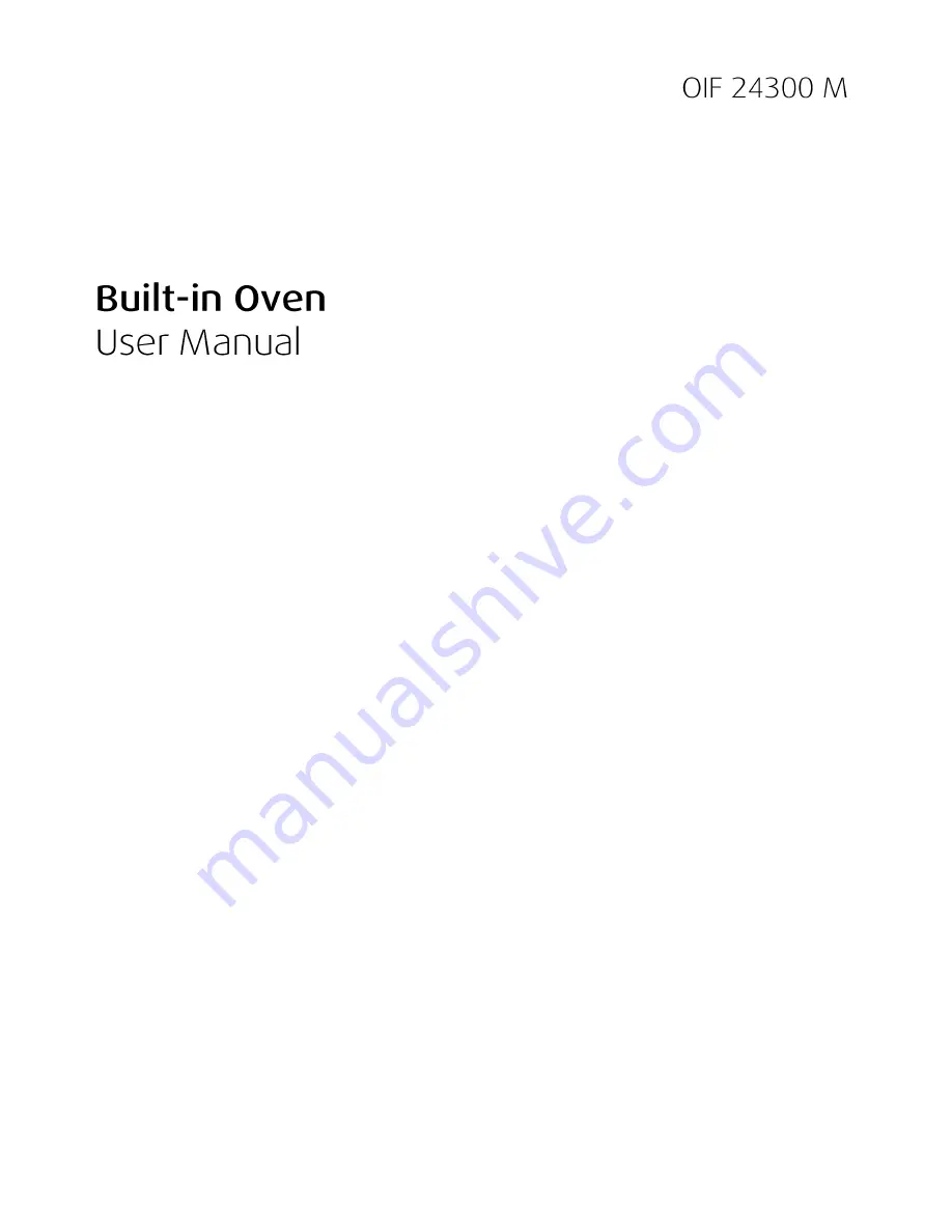 arcelik OIF 24300 M User Manual Download Page 1