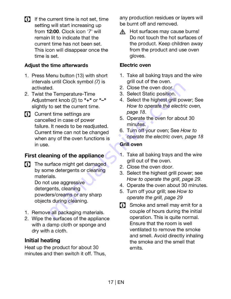 arcelik OIM 22501 User Manual Download Page 18