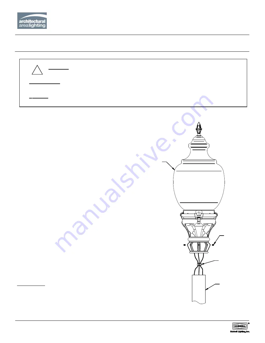 Architectural Area Lighting Y-LED Installation Manual Download Page 3