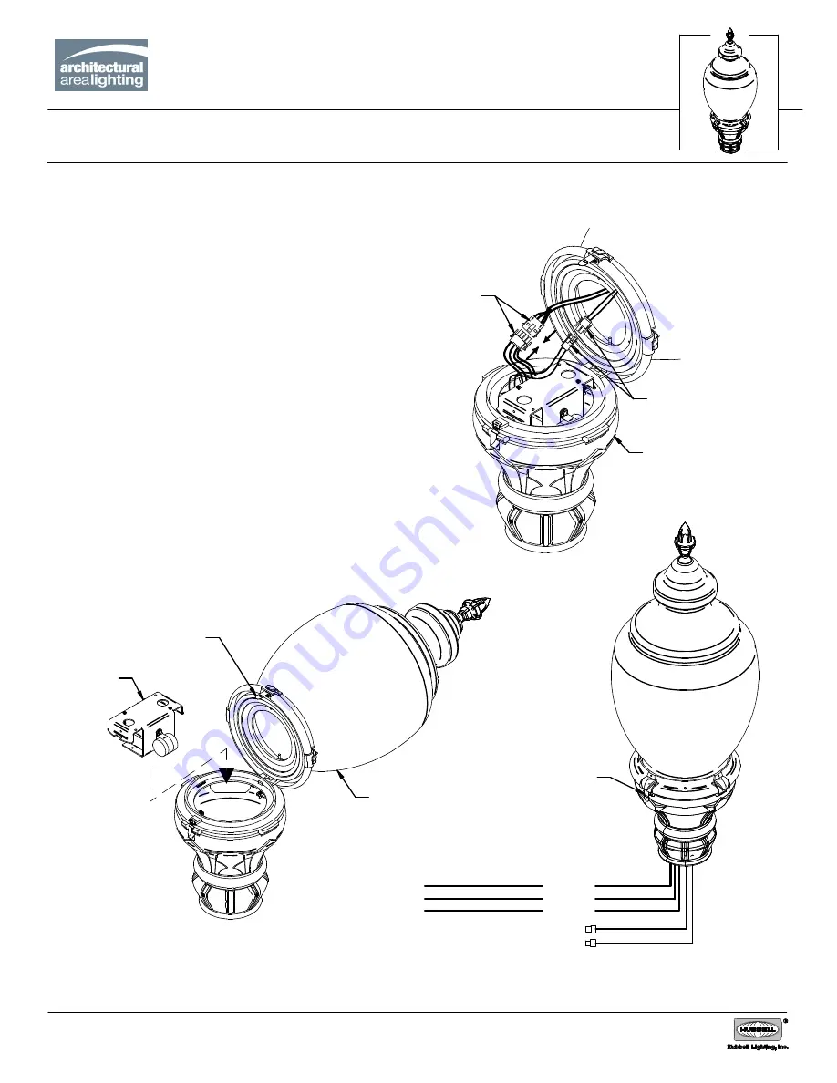 Architectural Area Lighting Y-LED Installation Manual Download Page 23