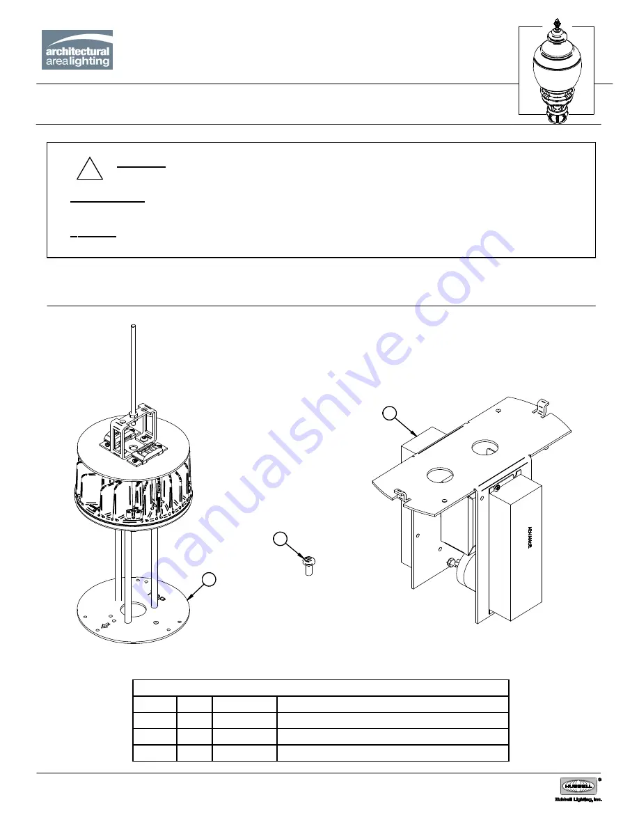 Architectural Area Lighting Y-LED Installation Manual Download Page 24