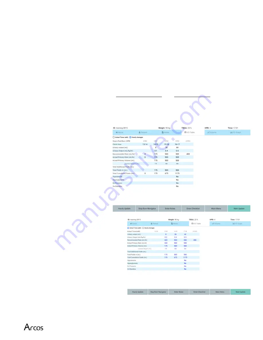 Arcos Burn Navigator Active User Manual Download Page 25