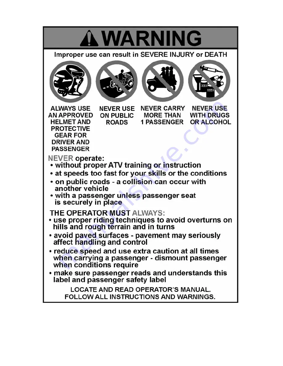 Arctic Cat 2010 1000 H2 TRV Operator'S Manual Download Page 104